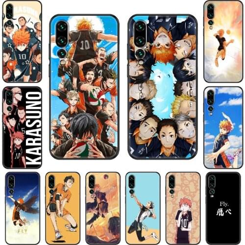 Anime Haikyuu Phone case For Huawei P 8 10 20 30 Smart Plus 2019 Z Lite Pro 2017 2019 black luxury cover 3D cell cover silicone