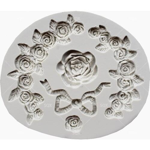 Flower Shape 3D Silicone Mold Chocolate Mould for Wedding Fondant Cake Decorating Tools SQ17120