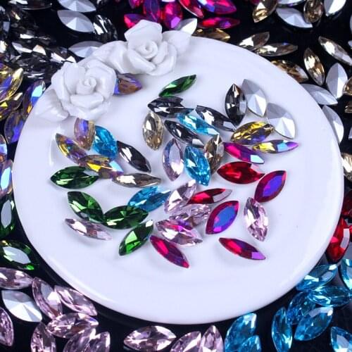 DIY Thermomix Blue Rhinestones Horse Eye Tape Rhinestone on Clothes Crafts Crystals Applique for Wedding Dress Accessories F