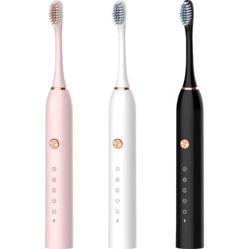 5 Files Sonic Electric Toothbrushes For Adults Smart Timer Waterproof Soft Bristle USB Rechargeable Couples Electric Toothbrush