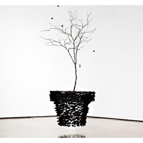 Artistic conception, Chinese style, branch, black Buddha, teahouse, entrance, shop decoration, hotel sales office floor lamp