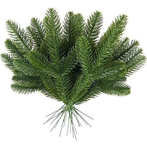 35Pcs Artificial Pine Picks Christmas Pine Branches Needles for Decoration