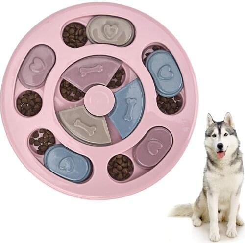 Dog Puzzle Toys Interactive Brain Games Puppy Treat, Non-Slip Slow Feeder Pet Bowl Food Dispenser, Stimulation IQ Training Box