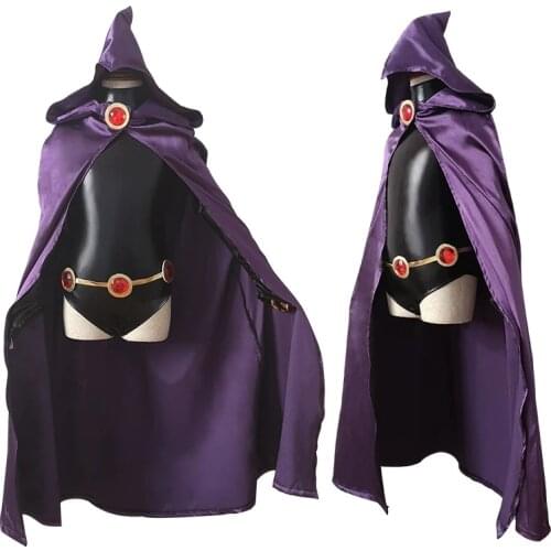 Adult Anime Titans Raven Cosplay Costumes Jumpsuits+Cloak+Belt Party Halloween Fancy Ball Suit
