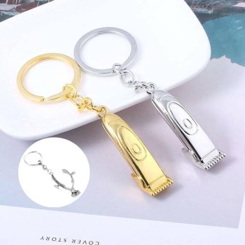 Trendy Wash, Cut, Blow, Hairdresser, Shaver Pendant, Keychain, 3D Push Knife, Hair Clipper, Keychain