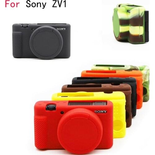 Soft Rubber Silicone Skin DSLR Camera Bag Body Case For SONY ZV1 ZV-1 Protective Body Cover Skin Camera
