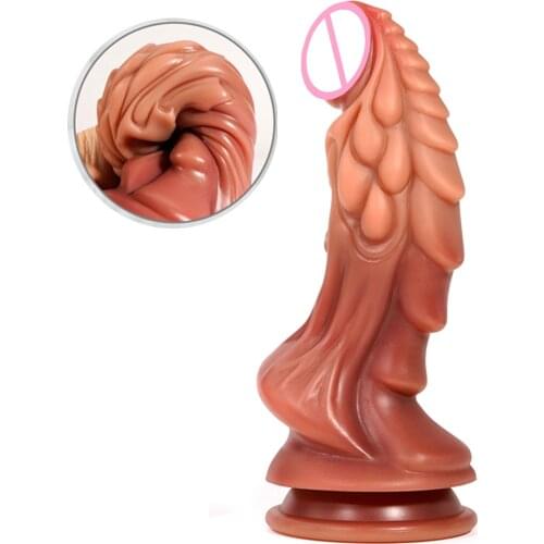 Super Quality Animal Dildo Sex Toys For Women Men Consoladores Strap On Soft Silicone Big Dildo Thrust Vaginal Anal Butt Plug