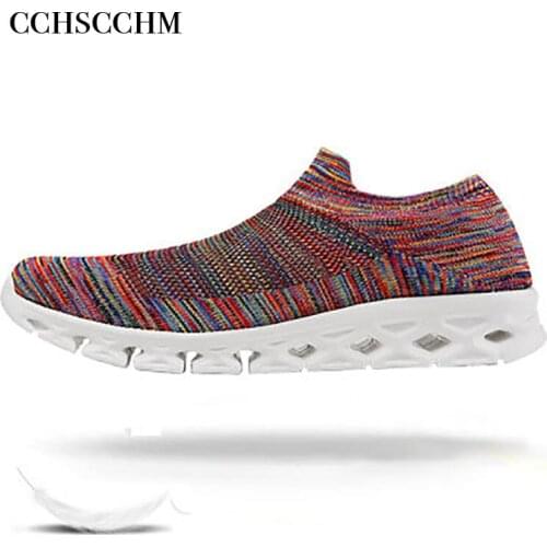 2019 New Casual Sports Lovers Shoes Knitted Lightweight Running Large Size Fashion Sneaker For Men Casual Shoes