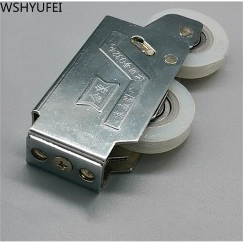 Aluminum alloy window pulley Sliding Door Roller Heavy Mute Cabinet Wheel track Pulley Wardrobe Furniture Hardware Accessories