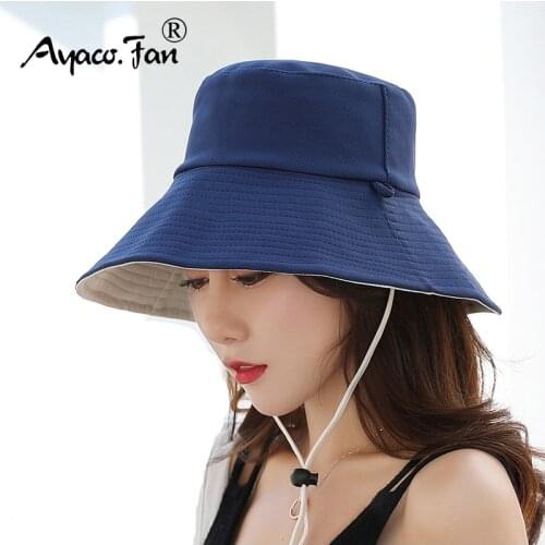 Solid Bucket Hat Two Side Wear Unisex Simple Bob Caps Hip Hop Gorros Men Women Folding Panama Cap Beach Fishing Boonie Sunhat