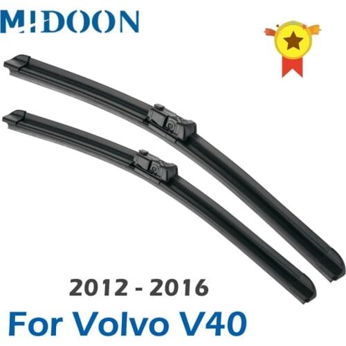 MIDOON Wiper RHD & LHD Front Wiper Blades For Volvo V40 2012 - 2016 Windshield Windscreen Front Window 26"+19"