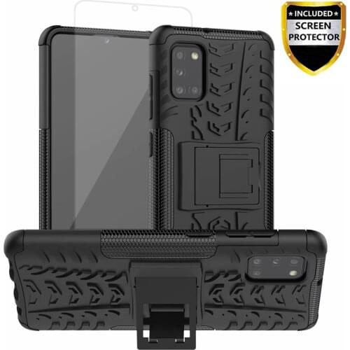 Shockproof Tough Rugged Dual Layer Protective Case Hybrid Kickstand Cover for Samsung Galaxy A31 A21 M11 A11 A01 A41 A51 A71 A81