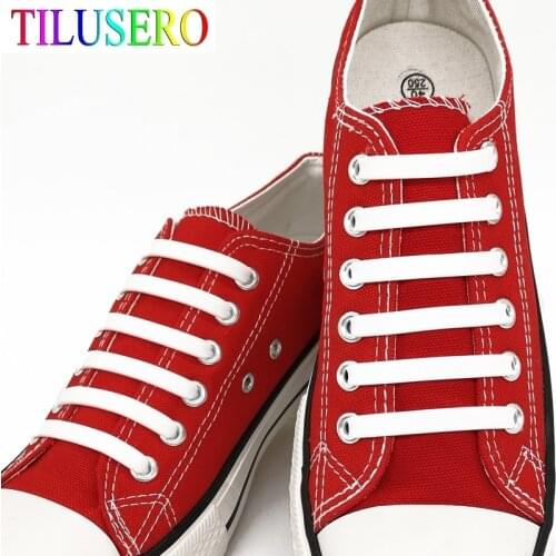 12 Pcs/Lot NEW Elastic Silicone Shoelaces No-Tie Silicone Shoelaces for All Sneaker Creative Shoe Laces For shoes woman/Men G001