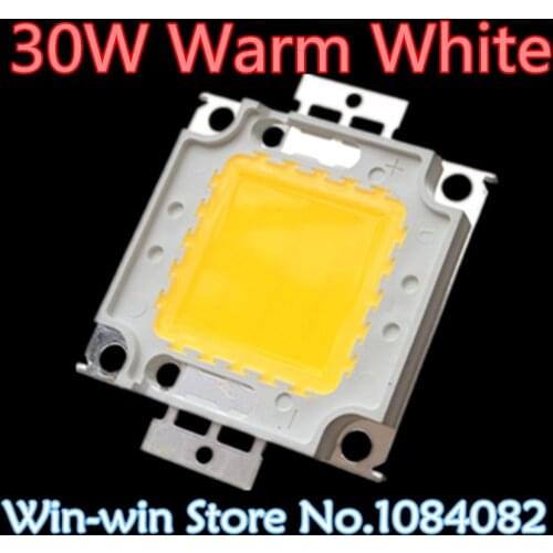 1pcs 30w led chip 30w warm white led chip Integrated High Power Lamp Bead Warm White 900mA 32-34V 2400-2700LM 24*40mil