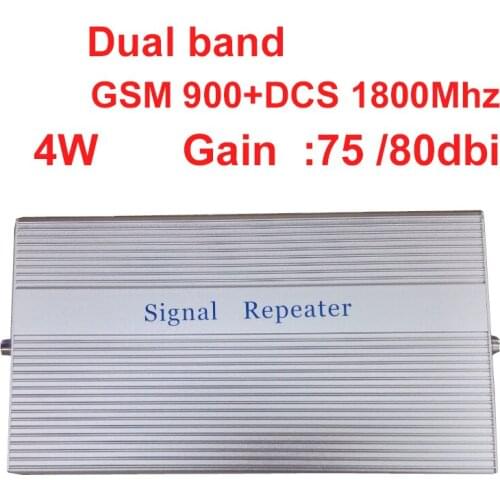 4W work in bad signal area -100dbm repeater gsm 900+DCS 1800Mhz repeater dual band signal amplifer signal booster GSM repeater