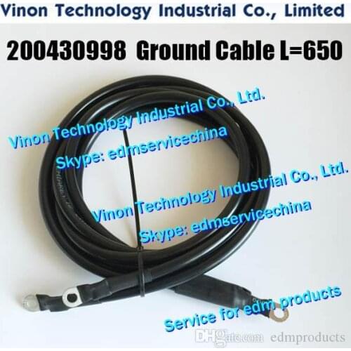 200430998 edm Ground Cable L=650mm for ROBOFIL 200/400/600/2050 machine. Charmilles 200.430.998, 430.998, C430998 EDM Grounding