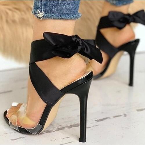 Sexy Womens Sandals 2021 Pointed Toe Female Shoes High Heels Lace Up Ladies Party Shoes Fashion Women Sandalias Big Size 43