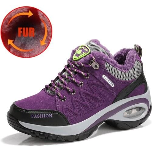 Winter Women Trekking Shoes Outdoor Ladies Ankle Boots Mountain Climbing Trainers Woman Female Cushioning Damping Hiking Shoes