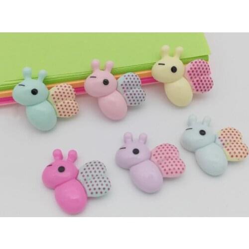 100pcs Resin Lovely Bee Flatback Beads For Scrapbooking Craft Diy Hair Clip Figurines Headwear Cellphone Decoration