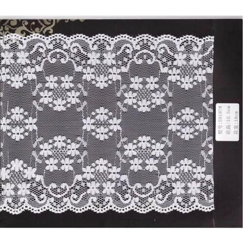 18cm high quality nylon spandex elastic lace trim,YX-59187