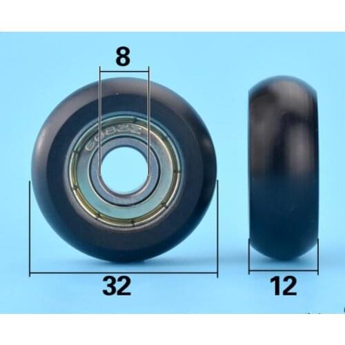 DuoWeiSi 8*32*12mm 608ZZ bearing pulley 3D printer European standard 3030 aluminum profile 4040 wheel bearing 69kg Inside 8mm