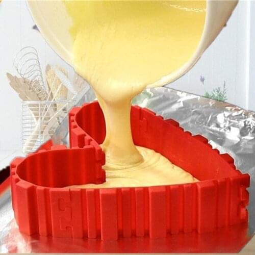4 Pcs Splicable Silicone Cake Mold for Kitchen Combination Baking Mold DIY Egg Omelette Dessert Bakeware Pan Decorating Tools