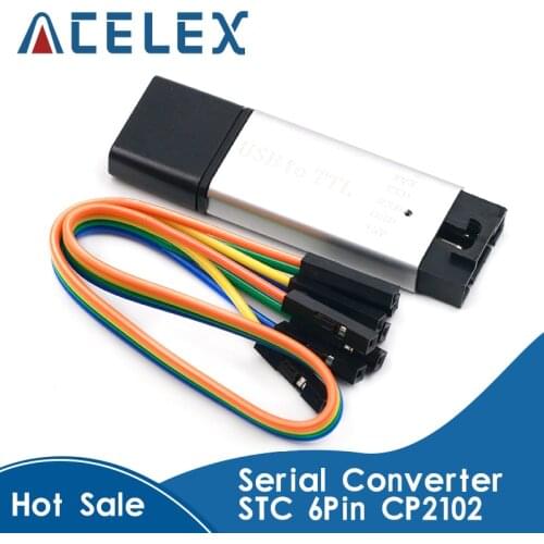 Aluminum shell CP2102 USB 2.0 to TTL UART Module 6Pin Serial Converter STC Replace FT232 Module support 5v/3.3v for arduino