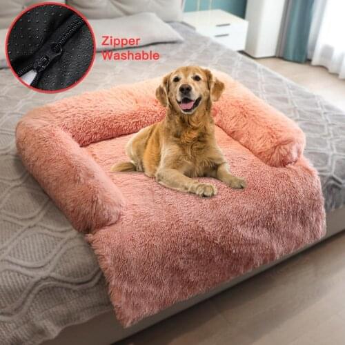Large Dog Mat Sofa Dog Bed XXL Pad Blanket Cushion Home Washable Rug Winter Warm Pet Cat Bed Mat For Couches Car Floor Protector