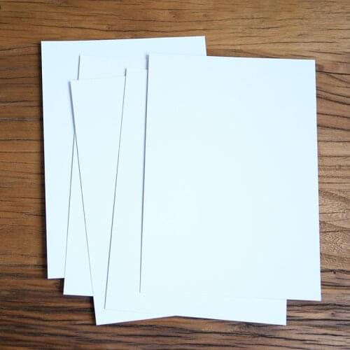 DIY Freehand Drawing Created Card Paper Writing 350g White Message Card Product Dimensions 29.5X20cm Pack of 5 Pieces