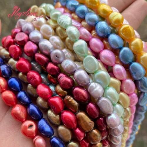 7x8-8x9mm Freshwater Pearl Cultured Irregular Loose Beads Natural Stone Beads For DIY Necklace Bracelet Jewelry Making Str 15"