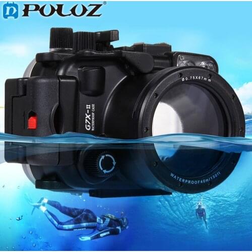PULUZ 40m 1560 inch Depth Underwater Swimming Diving Case Waterproof Camera Bag Housing case for Canon G7 X Mark II G7 X G7X