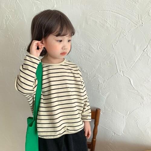 Stripe Kids Sweaters For Baby Girls And Boys Autumn Winter Tops