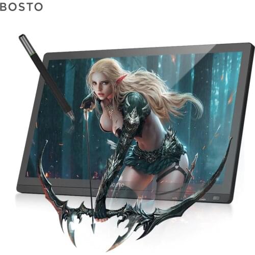 BOSTO 22HD Drawing Tablet mini graphics tablet Monitor 21.5 Inch IPS Display Screen 1920*1080 Resolution with Adjustable Stand