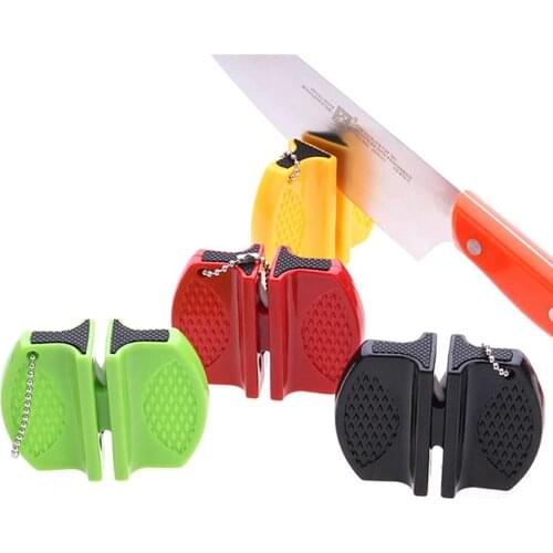1pc Mini Ceramic Rod Knife Sharpener Tungsten Steel Camp Pocket Kitchen Tool Accessories Two-stage Portable Knives Stone