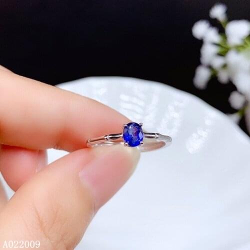 KJJEAXCMY fine jewelry 925 sterling silver inlaid natural sapphire new ring luxury girls ring support test