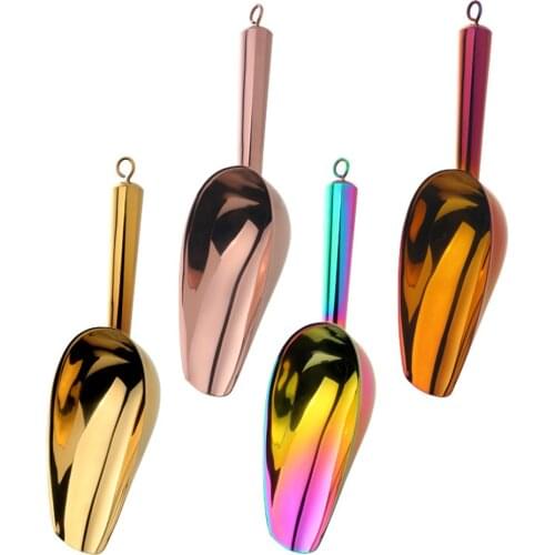 Stainless Steel Ice Scoop Shovel for Beans Dried Fruit Sugar Bar Kitchen