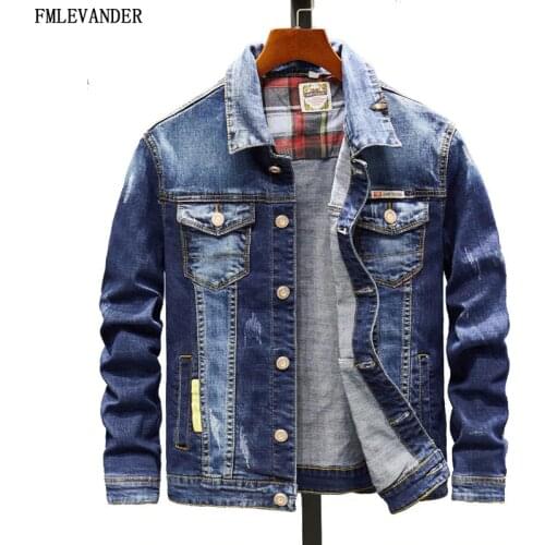 New Trend In 2020 Fashion Blue Denim Jacket Men Jeans Jacket