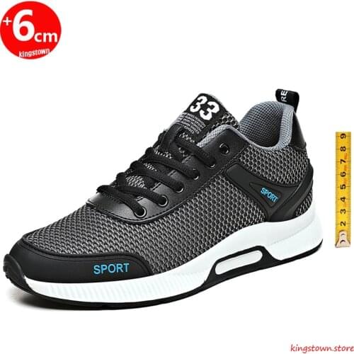 Sneakers Men Elevator Shoes Height Increase Shoes for Men Summer Heightening Shoes Height Shoes Insole 6CM