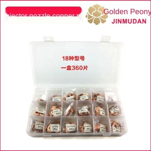 360PCS Diesel Common Rail Injector Nozzle Copper Gasket Ring Set