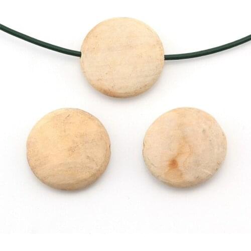 Wholesale Hot Selling 3cm Round Natural Unfinished Wooden Beads for DIY Women Pendant Necklace 100pcs/lot