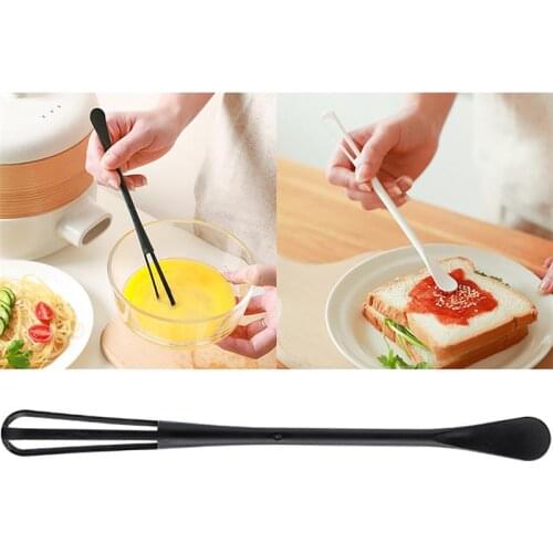 Egg Whisk Plastic Mini Multifunctional Egg Beater Kitchen Utensil With Teaspoon Milk Egg Beater Egg Mixing Mixer Tools