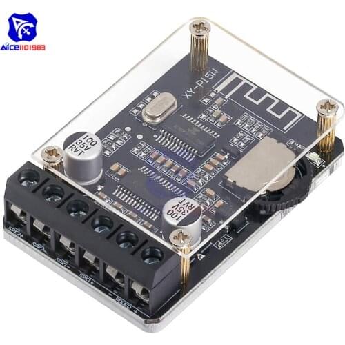 Diymore Audio Amplifier Board with Bluetooth 5.0, 10W 15W 20W 2.0 Dual Channel Stereo Wireless Mini Amp Module with Shell Case