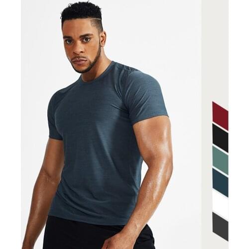 Casual Fitness Wear Short-sleeved Mens Training Sportswear Loose Top Half-sleeved Running Quick-drying Breathable T-shirt