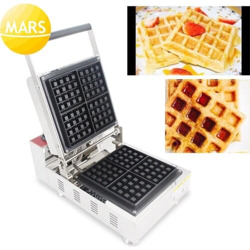 MARS Commercial Non Stick Waffle Baker Waffle Maker Machine Belgian Waffle Machine