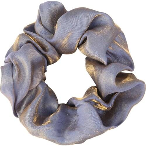 Shinny Solid Color Scrunchie Hairband Headband Elastic Hair Bands Sweet Elegant Women Girls Hair Accessories Ponytail Ring