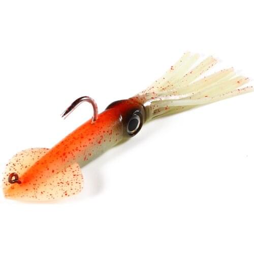 35g Fishing Soft Squid Bait Luminous/UV Octopus Slow Jig Lures Saltwater Jigging For Sea Fishing Wobbler Bait