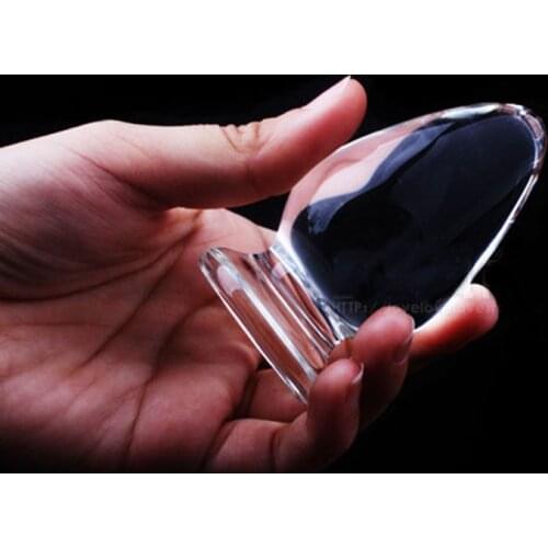 CandiWay Glass Anal Butt Plug Big Ball crystal glass Huge Dildo Sex Toys Body Massager For Female Male masturbation lover play