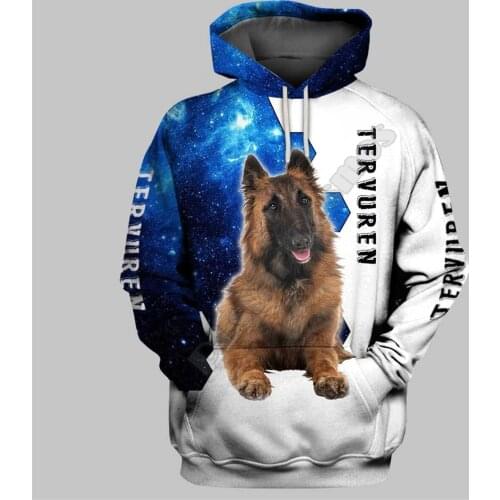 Tervuren 3D Printed Hoodies Funny Pullover Men For Women Funny Sweatshirts Animal Sweater Drop Shipping 03
