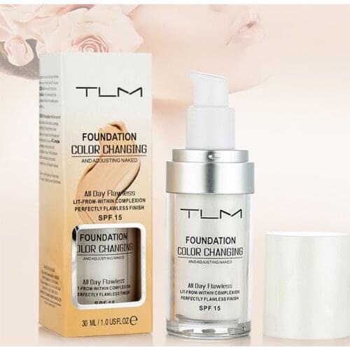 2021 New 1Bottle 30ML Color Changing Foundation TLM Makeup Change Skin Tone Concealer