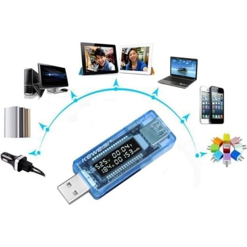 USB Battery Tester Voltmeter Power Bank Diagnostic Tool Current Voltage Doctor Charger Capacity Tester Meter Ammeter Digital